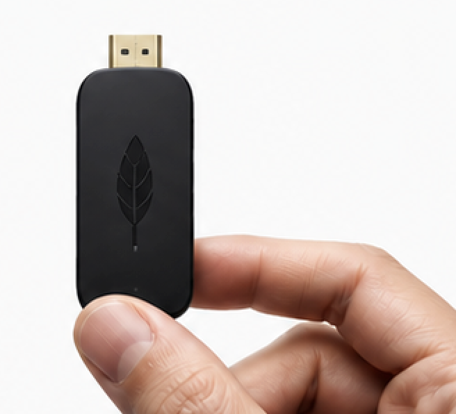 Quill Feather device with a leaf etch